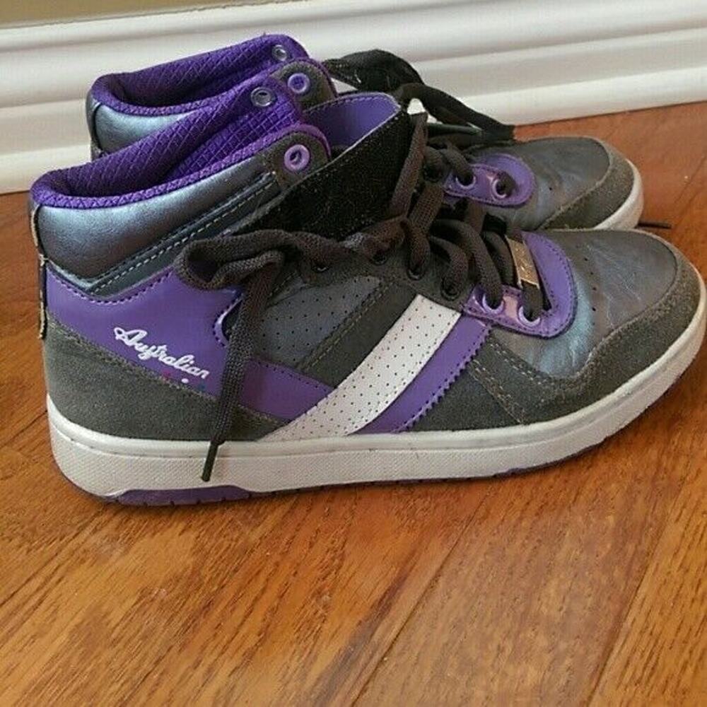 Australian Sneakers - Grey, Purple, White - Size 5 - Picture 2 of 8